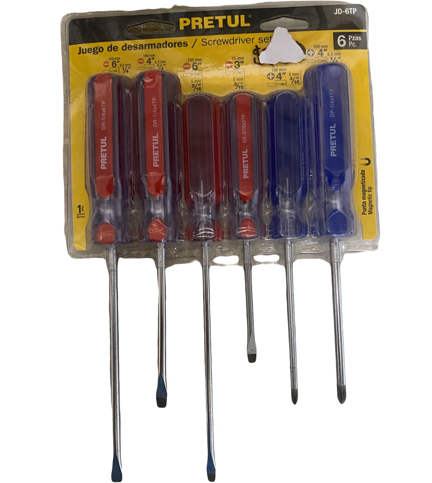 Juego De Desarmadores 6pzas Pretul